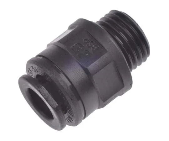 63-7718-40 John Guest Pneumatic Straight Threaded-to-Tube Adapter, G 1/4 Male, Push In 8 mm PM010812E