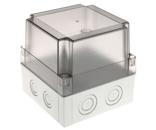 63-7590-87 Fibox Polycarbonate Enclosure, IP66, IP67, 130 x 130 x 125mm PCM 125/125 T ENCLOSURE