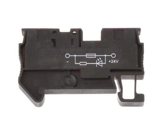 63-7729-31　Phoenix Contact, Black, PT 4-FSI/F-LED 24 Series, 10A Single F***d DIN Rail Terminal　3208964