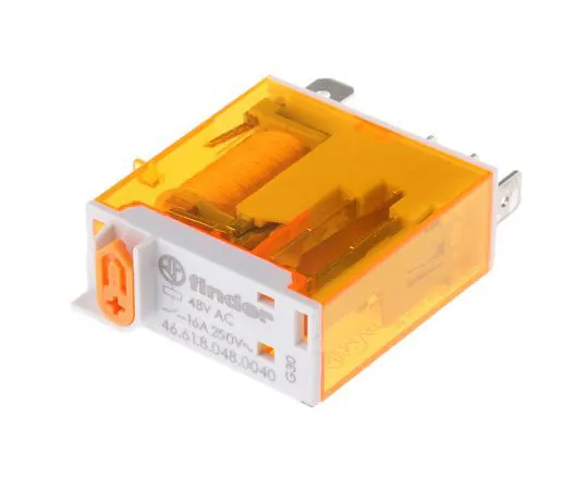 63-7597-14 Finder46 Series SPDT Non-Latching Relay Plug In, 48V ac Coil, 25A 46.61.8.048.0040