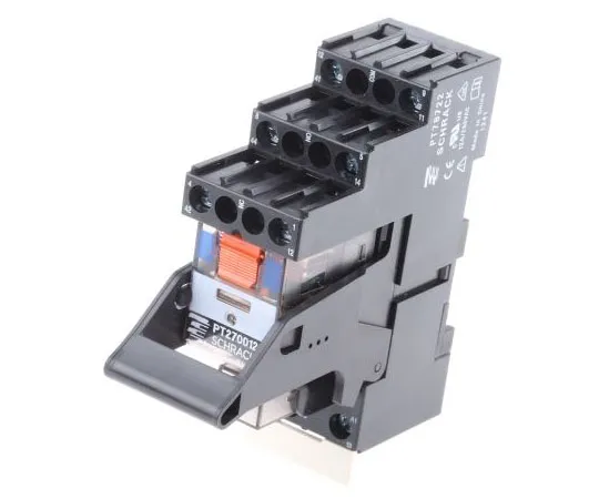 63-7600-71 TE ConnectivityPT DPDT Non-Latching Relay DIN Rail, 12V dc Coil, 12A PT2L7LB2 8-1415534-7