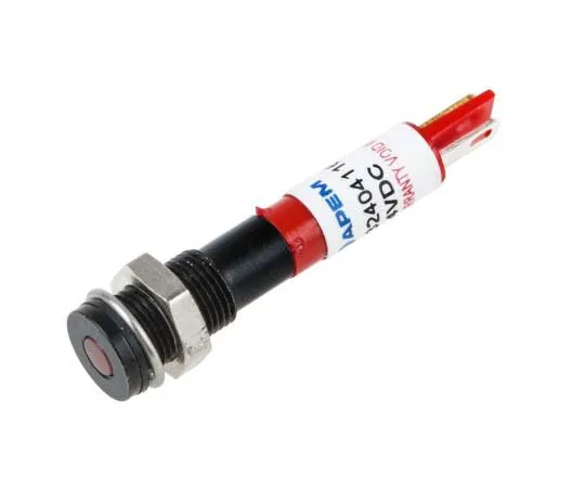 63-7708-43 RS PRO Red Indicator, 24 V dc, 6mm Mounting Hole Size, Solder Tab Termination, IP67 700-1625