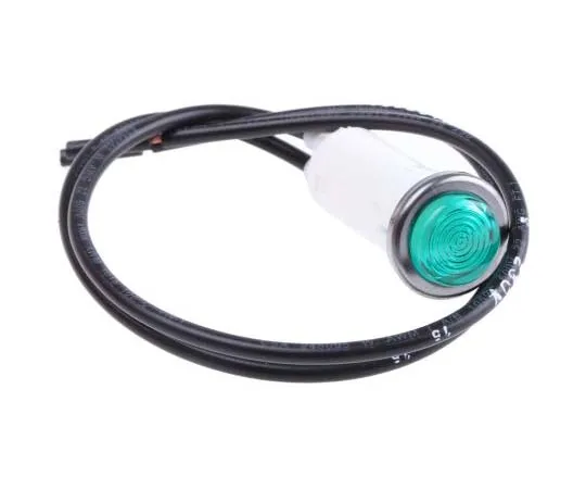 63-7712-46 Arcolectric Green neon Indicator, Lead Wires Termination, 230 V ac, 12.7mm Mounting Hole Size L006700NAM