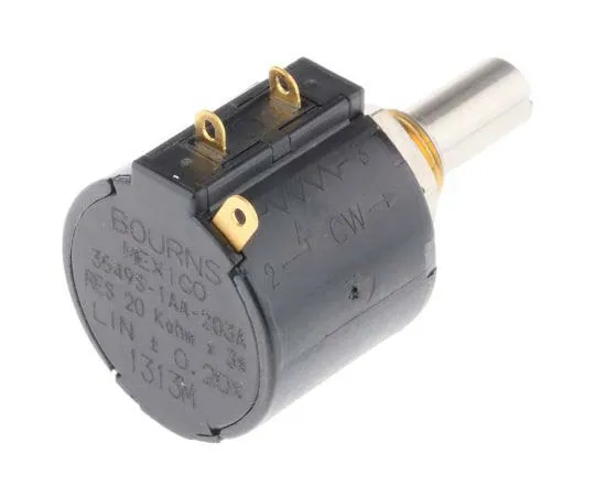 63-7701-58 Bourns 1 Gang 10 Turn Rotary Wirewound Potentiometer with a 6.35 mm Dia. Shaft, 20kΩ, ±3%, 2W, Linear 3549S-1AA-203A 3549S-1AA-203A