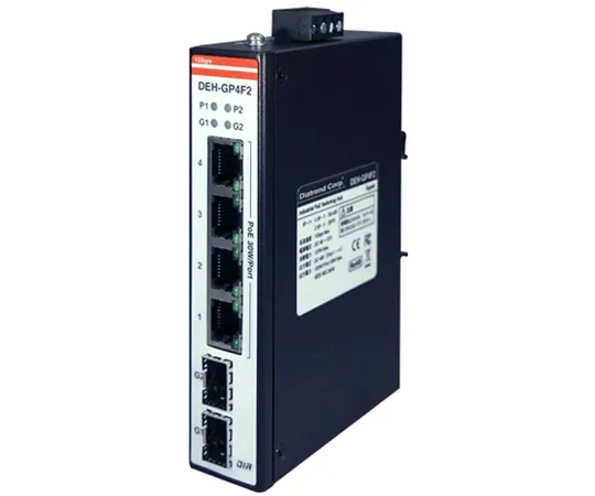 67-7171-94 < PoE Enabled > Industrial Ethernet Switching Hub with Gigabit Optical Ports DEH-GP4F2 DEH-GP4F2
