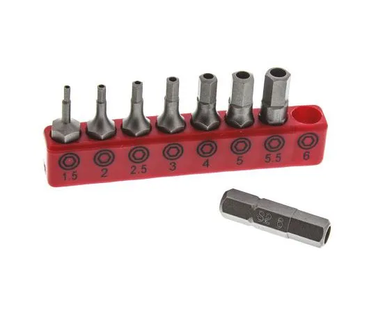 63-7638-10 RS Pro Hexagon Bit Set 8 pieces, 1.5; 2; 2.5; 3; 4; 5; 5.5; 6 mm 615-9237