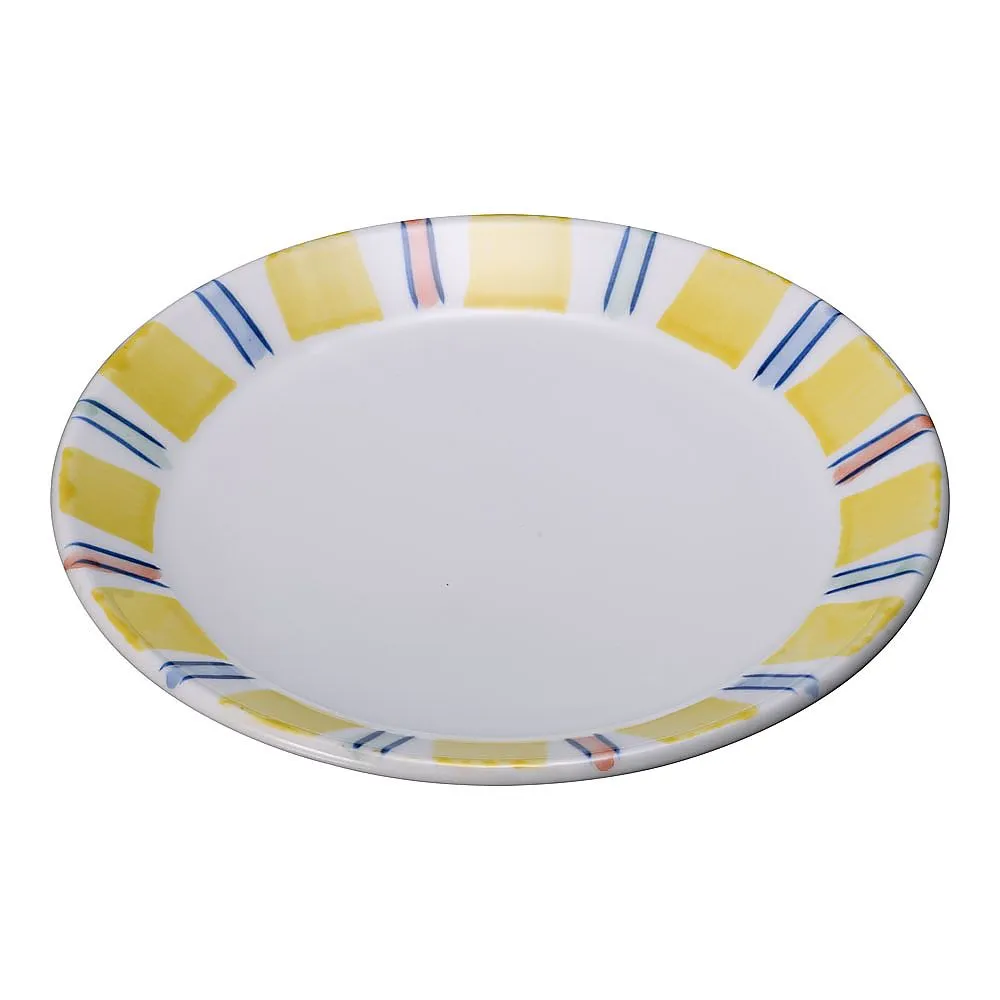 62-6841-69 Jikusa Maru Dish/Yellow Dami T03-118