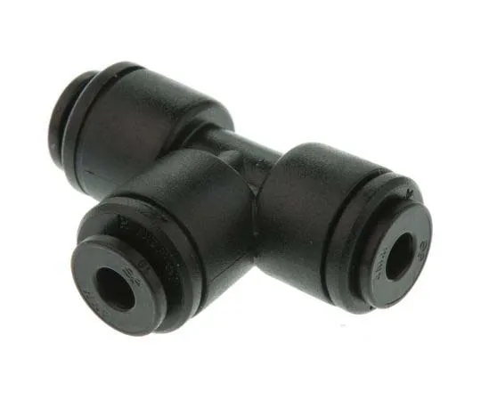 63-7718-51 John Guest PM Pneumatic Tee Tube-to-Tube Adapter, Push In 4 mm x Push In 4 mm x Push In 4 mm PM0204E
