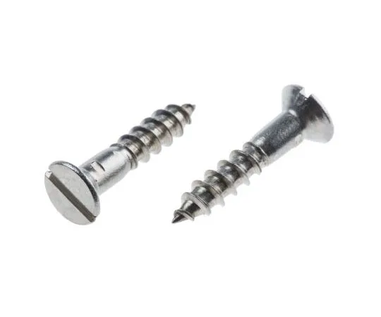 63-7575-79 Slot Countersunk Stainless Steel Wood Screw, A2 304, 5mm Thread, 25mm Length 483-2918