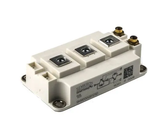63-7565-02 Semikron SKM200GB125D, SEMITRANS3 , N-Channel Dual Half Bridge IGBT Module, 200 A max, 1200 V, Panel Mount SKM200GB125D