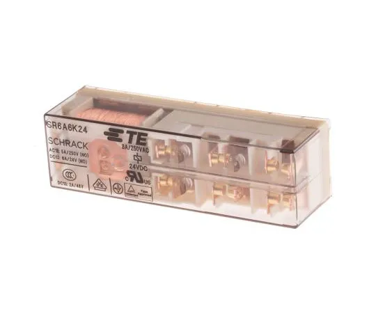 63-7680-21　TE Connectivity Non-Latching Relay PCB Mount, 24V dc Coil, 8A　SR6A6K24