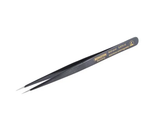 63-7653-89 Bernstein Tools for electronics 140 mm, Anti-Magnetic Stainless Steel, Long; Straight; Thin, ESD Anti-Acid 5-073-13