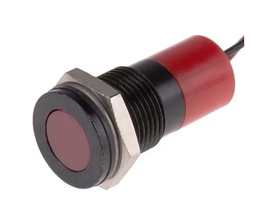 63-7717-98 RS PRO Red Indicator, 220 V ac, 14mm Mounting Hole Size, Lead Wires Termination, IP67 703-9014