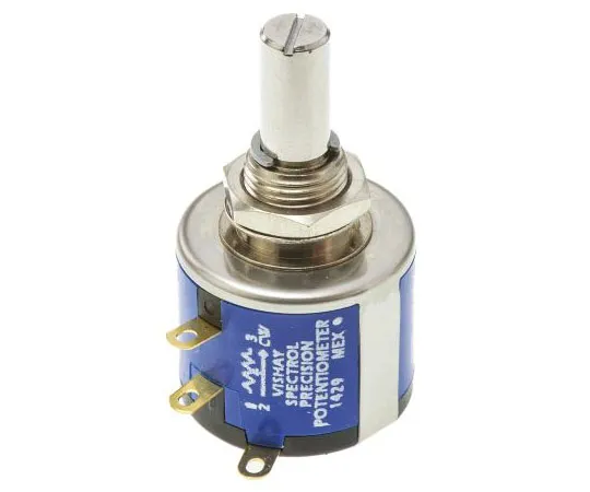 63-7560-19 Vishay 1 Gang 5 Turn Rotary Wirewound Potentiometer with a 6.35 mm Dia. Shaft, 1kΩ, ±5%, 1.5W, Linear 535B1102JC 535B1102JC