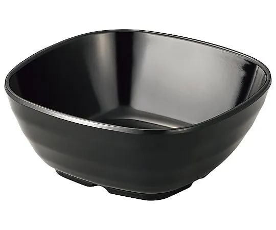 69-5105-20　Melamine Japanese Cabinets Square Small Bowl (Small) BL-51 Black　1279390