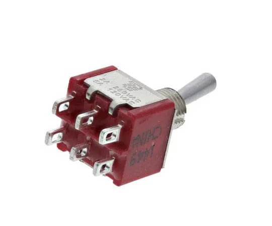 63-7736-04 TE Connectivity Double Pole Double Throw (DPDT) Toggle Switch, Latching, PCB 2-1825138-0