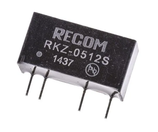 63-7673-74 Recom RKZ 2W Isolated DC-DC Converter Through Hole, Voltage in 4.5 → 5.5 V dc, Voltage out 12V dc RKZ-0512S