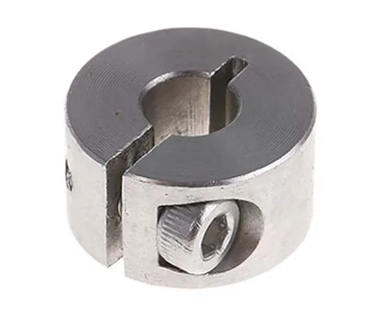 63-7702-57 Huco Collar One Piece Clamp Screw, Bore 6mm, OD 16mm, W 9mm, Stainless Steel 46102006