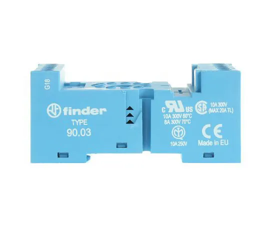63-7554-50 Finder Relay Socket, 250V ac for *** with 60.13 Series Relay 90.03SMA