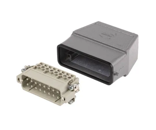 63-7584-13 Han A Series 16 Way Male 16A Connector Kit, includes Hood, Insert 09200162612+19200160446