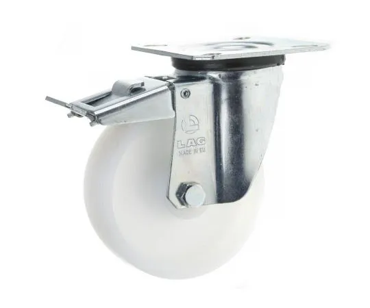 63-7664-42　LAG Braked Swivel Swivel Castor, 120kg Load Capacity, 100mm Wheel Diameter　18765  FR