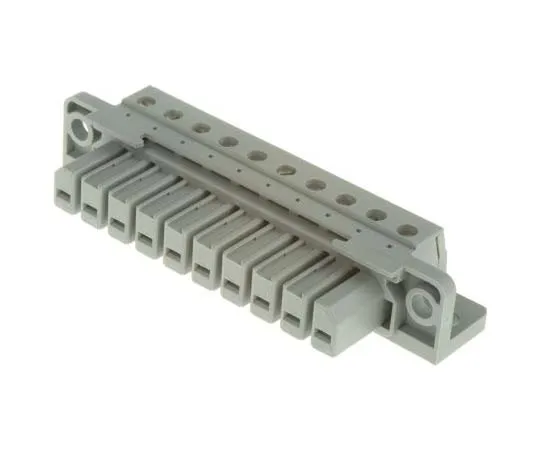 63-7706-50 Phoenix Contact CLIPLINE HCC Non-F***d Terminal Block, 10 Way/Pole, Screw Down Terminals, 24 → 12 AWG, Nylon, 1600001