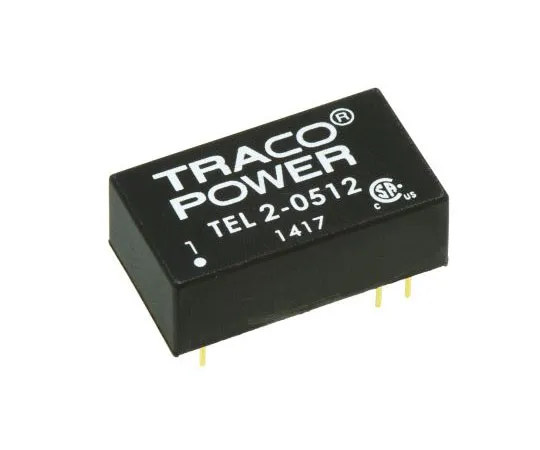 63-7599-69 TRACOPOWER TEL 2 2W Isolated DC-DC Converter Through Hole, Voltage in 4.5 → 9 V dc, Voltage out 12V dc TEL 2-0512