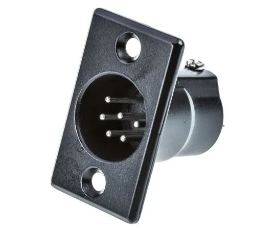 63-7657-34 Amphenol 6 Way Panel Mount XLR Connector, Male, Silver Plated Contacts AC6AMPNZB