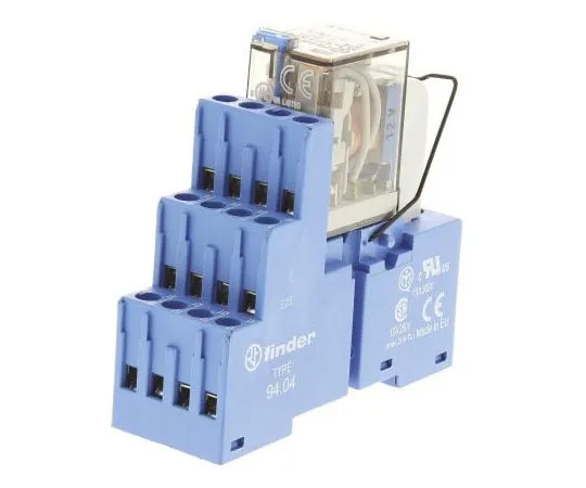 63-7646-15 Finder 12V dc DIN Rail Interface Relay Module, 4PDT 58.34.9.012.0050SMA
