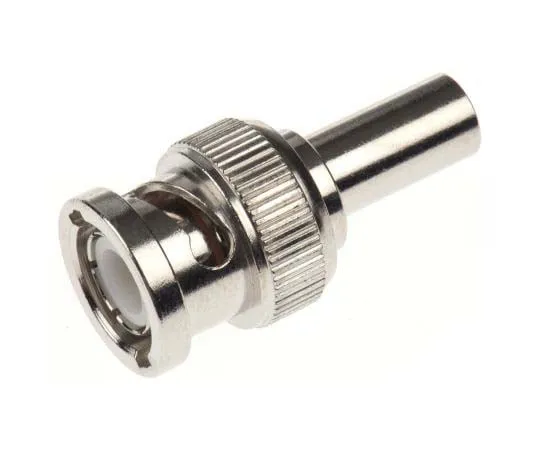 63-7711-56 Amphenol Straight 50Ω Cable Mount BNC Connector, Plug, Nickel, Crimp Termination, RG122, RG133, RG133A, RG303, RG58, B1121A1-ND3G-1-50