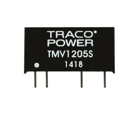 63-7658-28 TRACOPOWER TMV 1W Isolated DC-DC Converter Through Hole, Voltage in 10.8 → 13.2 V dc, Voltage out 5V dc TMV 1205S