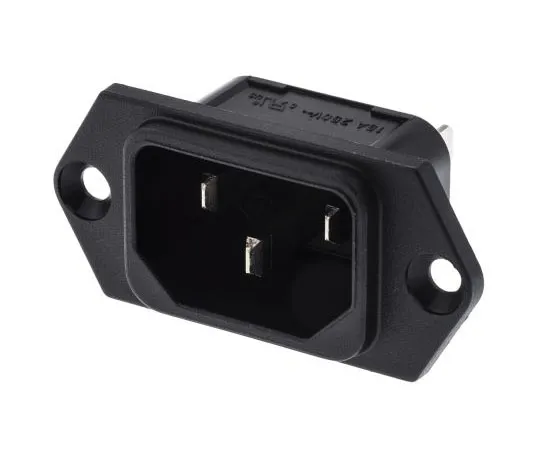 63-7620-40 Schurter C14 Panel Mount IEC Plug Male, 15A, 250 V ac 6100.32