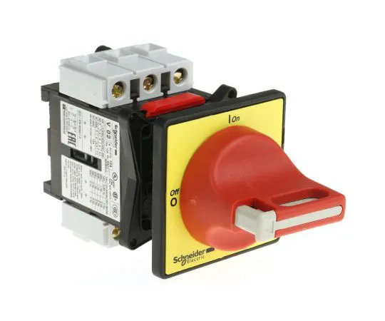 63-7632-49 3 Pole Panel Mount Non F***d Isolator Switch, 12 A, 7.5 kW, IP20, IP65 VCD02