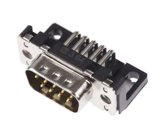 63-7669-40 Harting 9 Way Right Angle Through Hole PCB D-sub Connector Plug, 2.74mm Pitch, with Boardlocks, M3 Threaded Inserts 9651627811