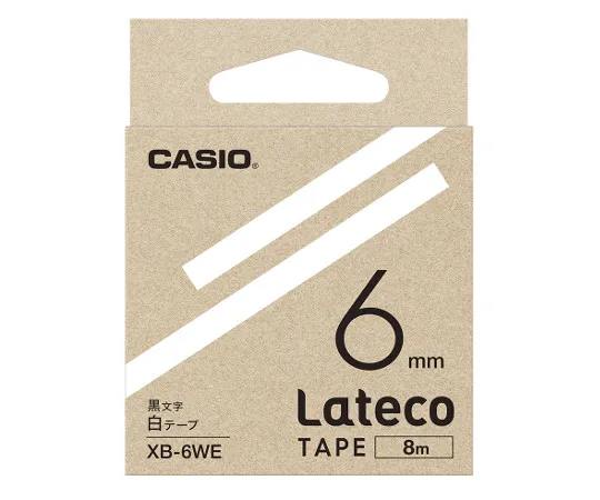 63-2741-17 Casio Lateco Refill Tape 6 mm Black on White XB-6WE