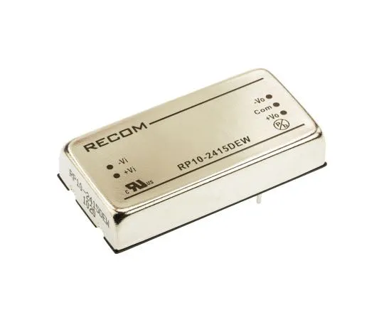 63-7662-07 Recom RP10 EW 10W Isolated DC-DC Converter Through Hole, Voltage in 9 → 36 V dc, Voltage out ±15V dc RP10-2415DEW