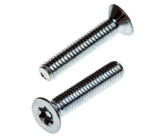 63-7573-91 Bright Zinc Plated Flat Steel Tamper Proof Security Screw, M4 x 20mm 482-8199