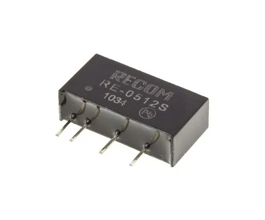 63-7567-96 Recom RE 1W Isolated DC-DC Converter Through Hole, Voltage in 4.5 → 5.5 V dc, Voltage out 12V dc RE-0512S