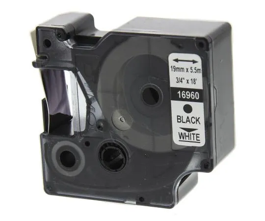 63-7551-12 Dymo Black on White Label Printer Tape, 19 mm Width, 5.5 m Length S0718070