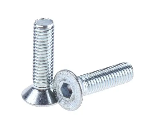 63-7577-24 RS PRO M3 x 12mm Hex Socket Countersunk Screw Bright Zinc Plated Steel 483-9767