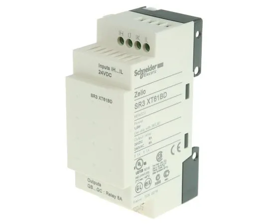 63-7565-31 Schneider Electric Zelio Expansion Module, 24 V dc Relay, 4 x Input, 2 x Output Without Display SR3XT61BD