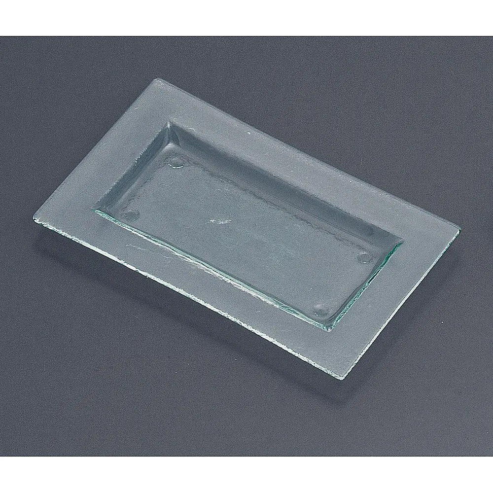62-6835-77 Tiger Glass Rectangular Tray Clear 061-192-13