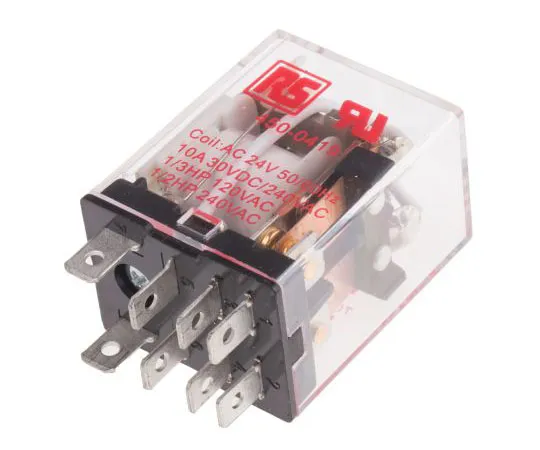 63-7551-71 RS PRO DPDT Non-Latching Relay Plug In, 24V ac Coil, 10A 450-0419