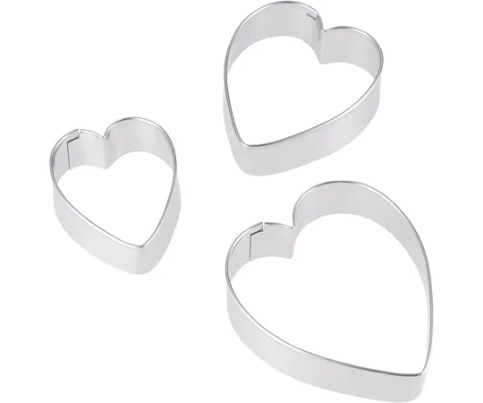 65-1225-19 Kai Ho*** SELECT cookie cut-out long heart 3-piece set 000DL6361