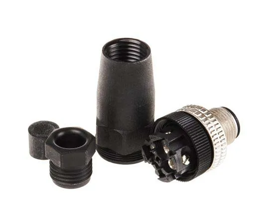 63-7704-78 Telemecanique Sensors M12 Cable Mount Connector, 4 contacts Plug XZCC12MDM40B