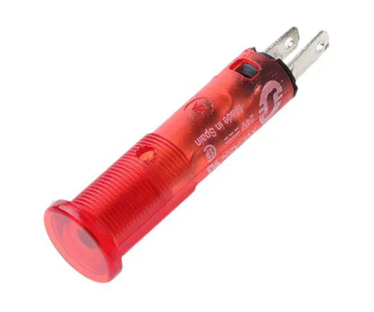 63-7631-56 Schneider Electric Red Indicator, Tab Termination, 24 V, 8mm Mounting Hole Size XVLA234