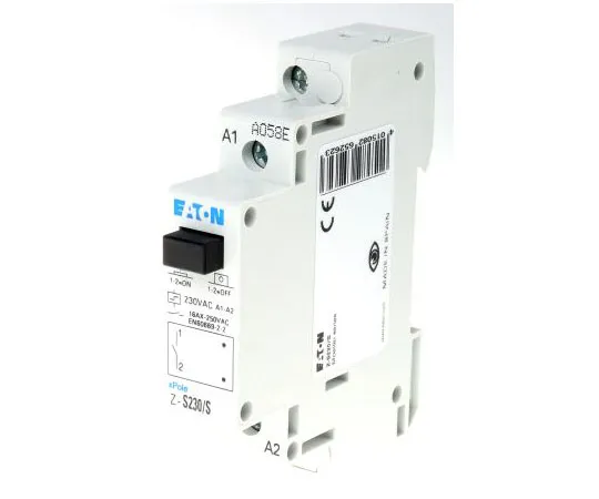 63-7603-97 1P Impulse Relay With NO Contacts, 16 A, 230 V ac Coil 265262 & Z-S230/S