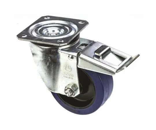 63-7704-94 LAG Braked Swivel Swivel Castor, 150kg Load Capacity, 100mm Wheel Diameter 32103BFR