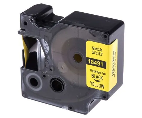 63-7571-13 Dymo Black on Yellow Label Printer Tape, 19 mm Width, 3.5 m Length 18491