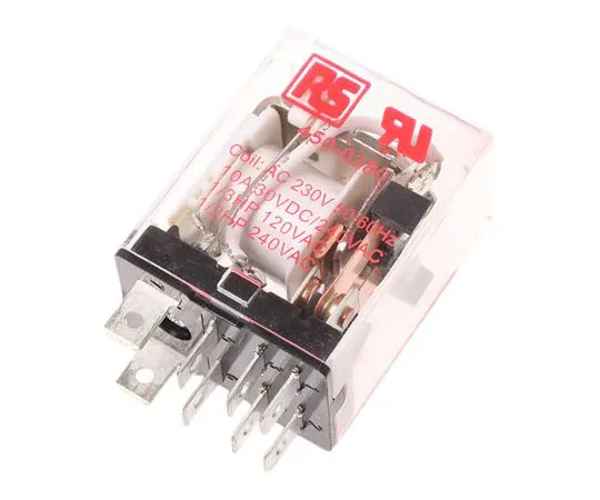 63-7551-69 RS PRO DPDT Non-Latching Relay Plug In, 230V ac Coil, 10A 450-0380